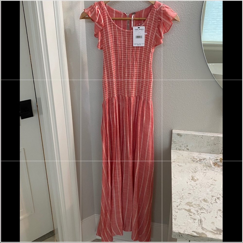 Free People Chambray Butterflies Midi Dress